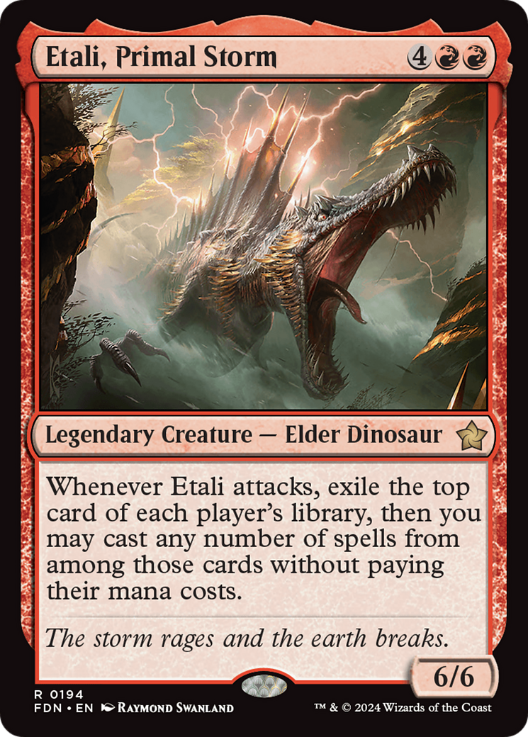 Etali, Primal Storm (FDN-194) [Foundations] Foil MTG Single Wizards of the Coast