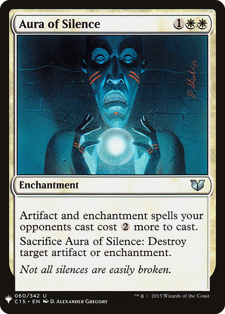 Aura of Silence (LIST-060) [Mystery Booster] The List MTG Single Wizards of the Coast