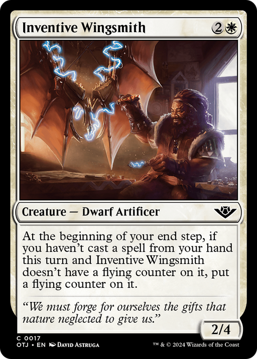 Inventive Wingsmith (OTJ-017) [Outlaws of Thunder Junction] Foil MTG Single Wizards of the Coast
