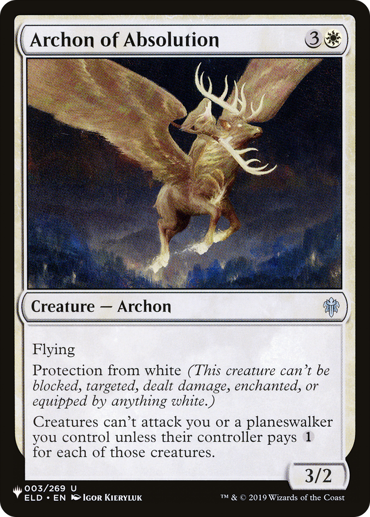 Archon of Absolution (LIST-ELD-3) [Mystery Booster] The List MTG Single Wizards of the Coast