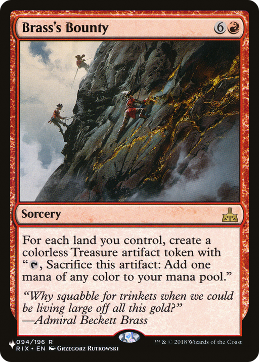 Brass's Bounty (LIST-094/196) [Mystery Booster] The List MTG Single Wizards of the Coast
