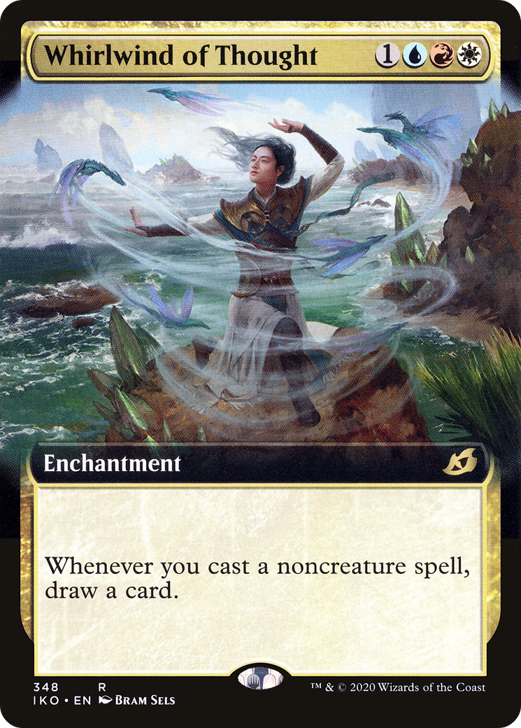 Whirlwind of Thought (IKO-348) [Ikoria: Lair of Behemoths] (Extended Art) Foil MTG Single Wizards of the Coast