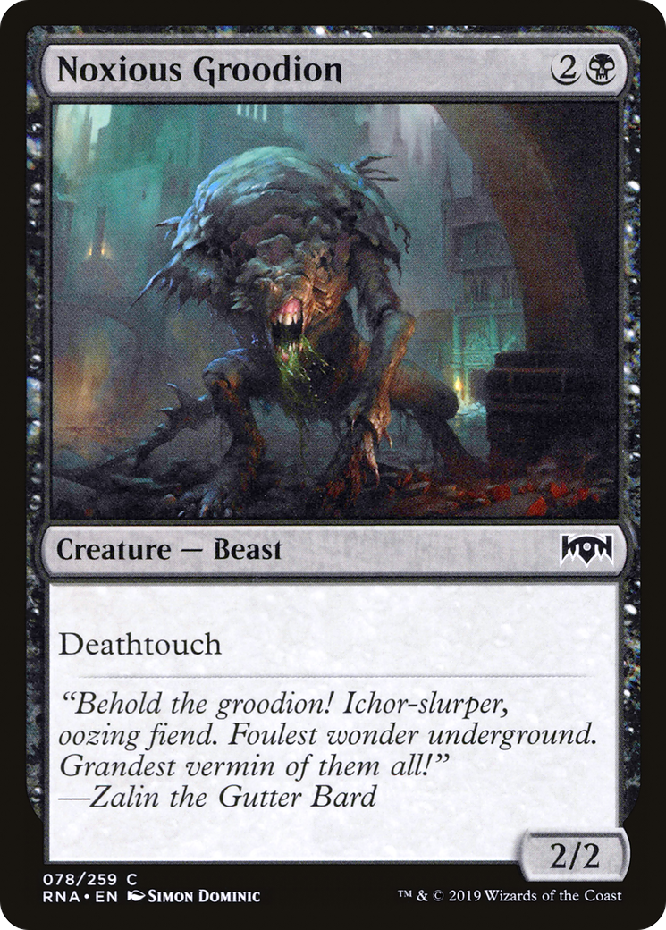 Noxious Groodion (RNA-078) [Ravnica Allegiance] MTG Single Wizards of the Coast
