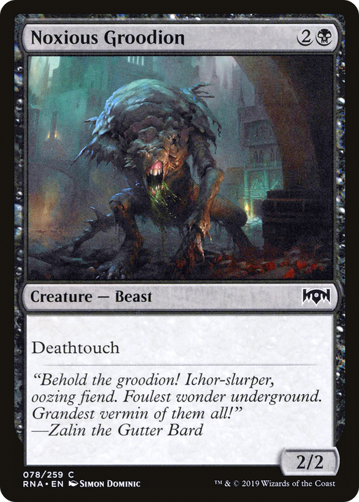 Noxious Groodion (RNA-078) [Ravnica Allegiance] MTG Single Wizards of the Coast