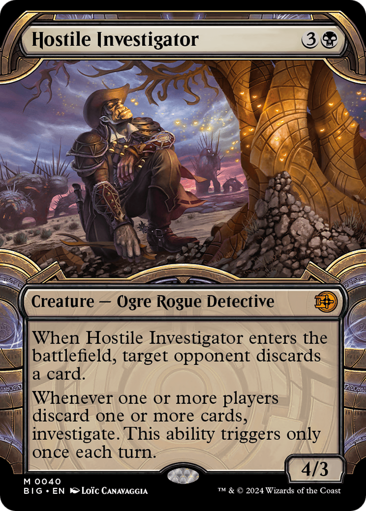 Hostile Investigator (BIG-040) [The Big Score] (Showcase) MTG Single Wizards of the Coast