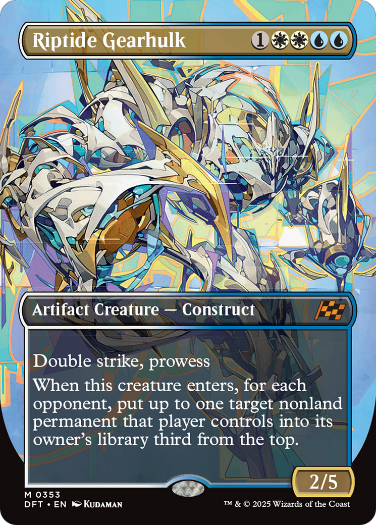 Riptide Gearhulk (DFT-353) [Aetherdrift] (Borderless) MTG Single Wizards of the Coast