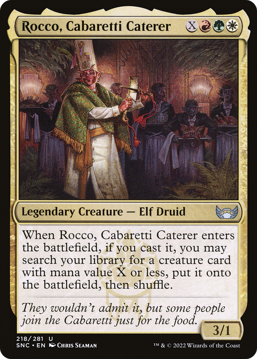Rocco, Cabaretti Caterer (SNC-218) [Streets of New Capenna] Foil MTG Single Wizards of the Coast