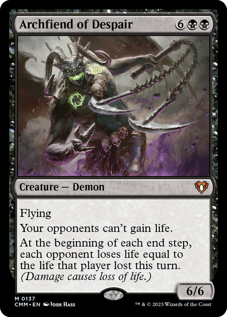 Archfiend of Despair (CMM-137) [Commander Masters] Foil MTG Single Wizards of the Coast