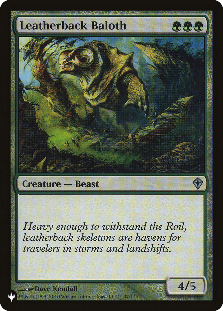 Leatherback Baloth (LIST-WWK-107) [Mystery Booster] The List MTG Single Wizards of the Coast