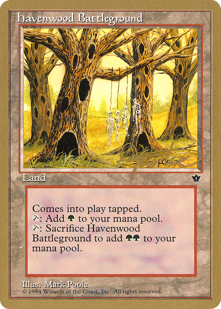 Havenwood Battleground - 1996 Mark Justice (FEM) (WCD-) [Misc] Pro Tour Collector Set MTG Single Wizards of the Coast
