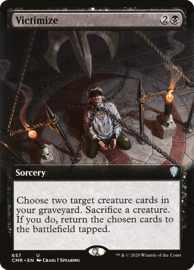 Victimize (CMR-657) [Commander Legends] (Extended Art) Foil MTG Single Wizards of the Coast