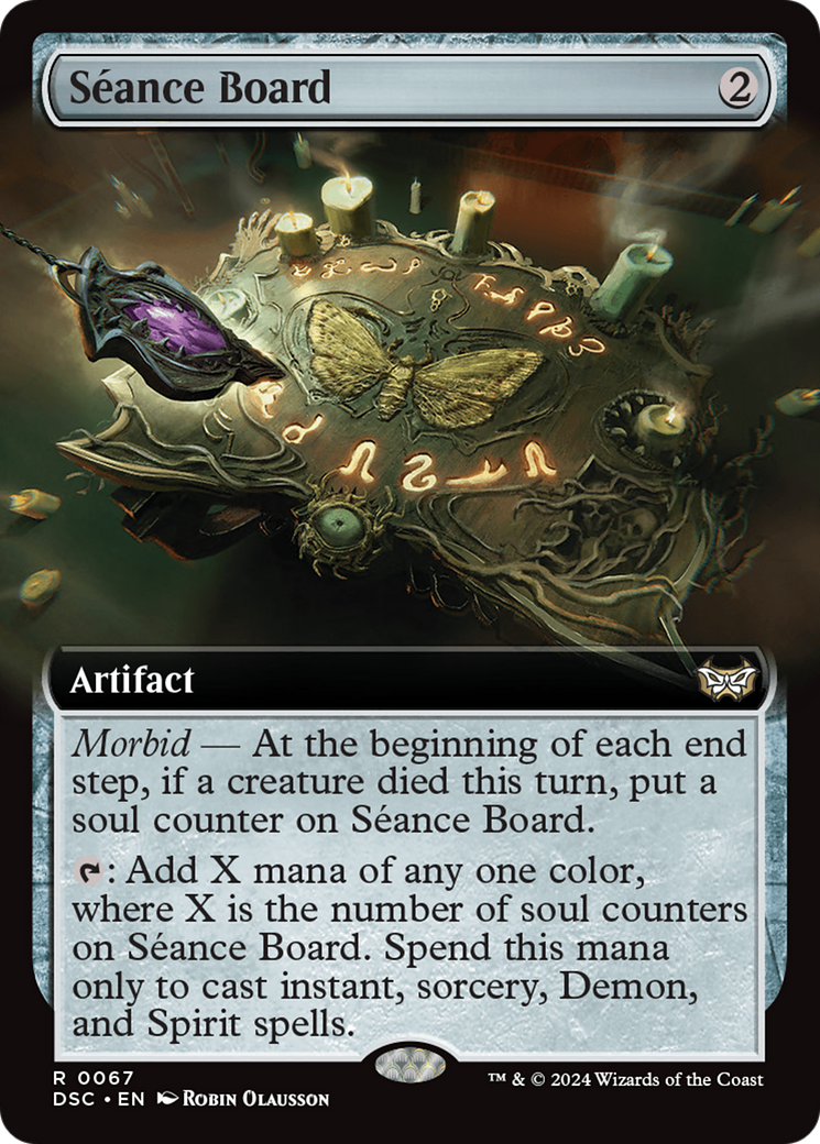 Seance Board (DSC-067) [Duskmourn: House of Horror Commander] (Extended Art) MTG Single Wizards of the Coast
