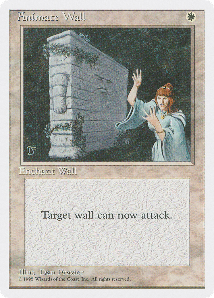 Animate Wall (4ED-004) [Fourth Edition] MTG Single Wizards of the Coast