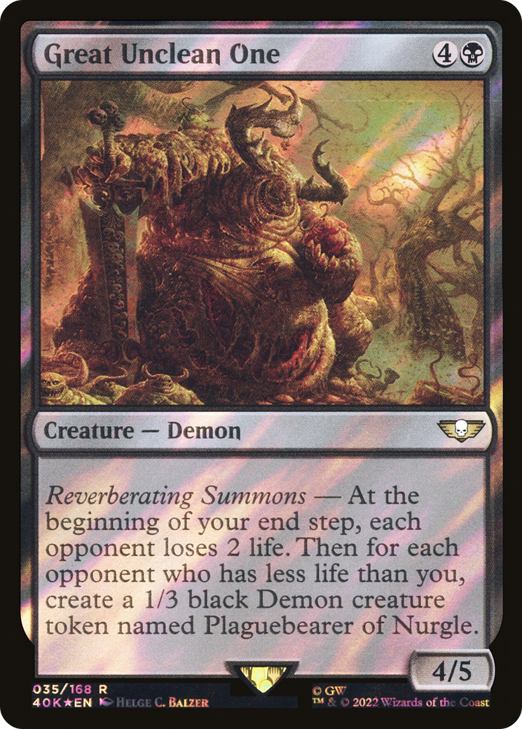 Great Unclean One (40K-35★) [Warhammer 40,000 Commander] Foil MTG Single Wizards of the Coast