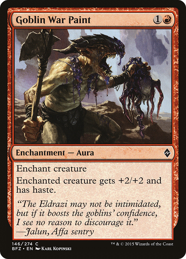 Goblin War Paint (BFZ-146) [Battle for Zendikar] MTG Single Wizards of the Coast