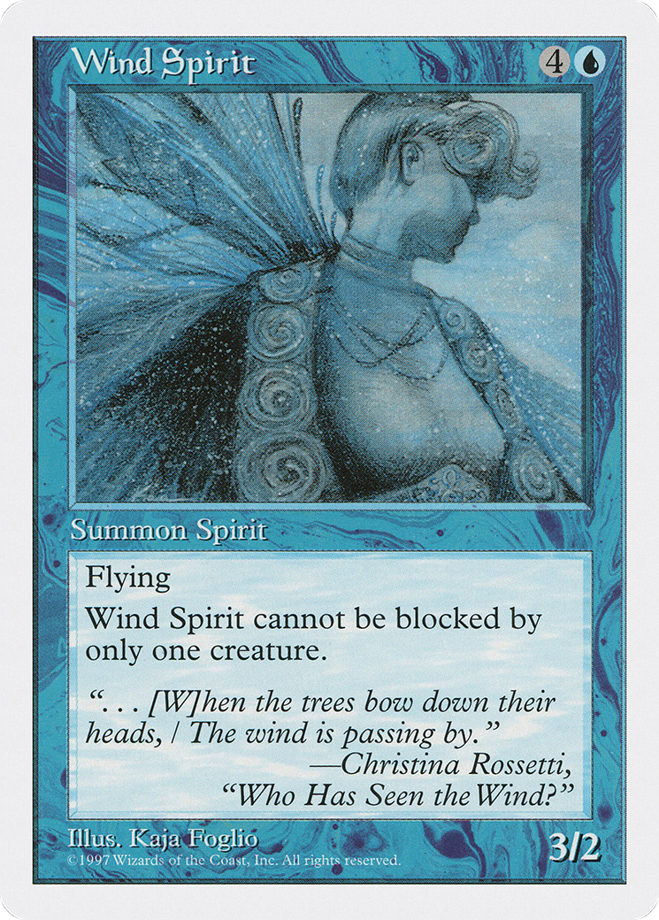 Wind Spirit (5ED-136) [Fifth Edition] MTG Single Wizards of the Coast