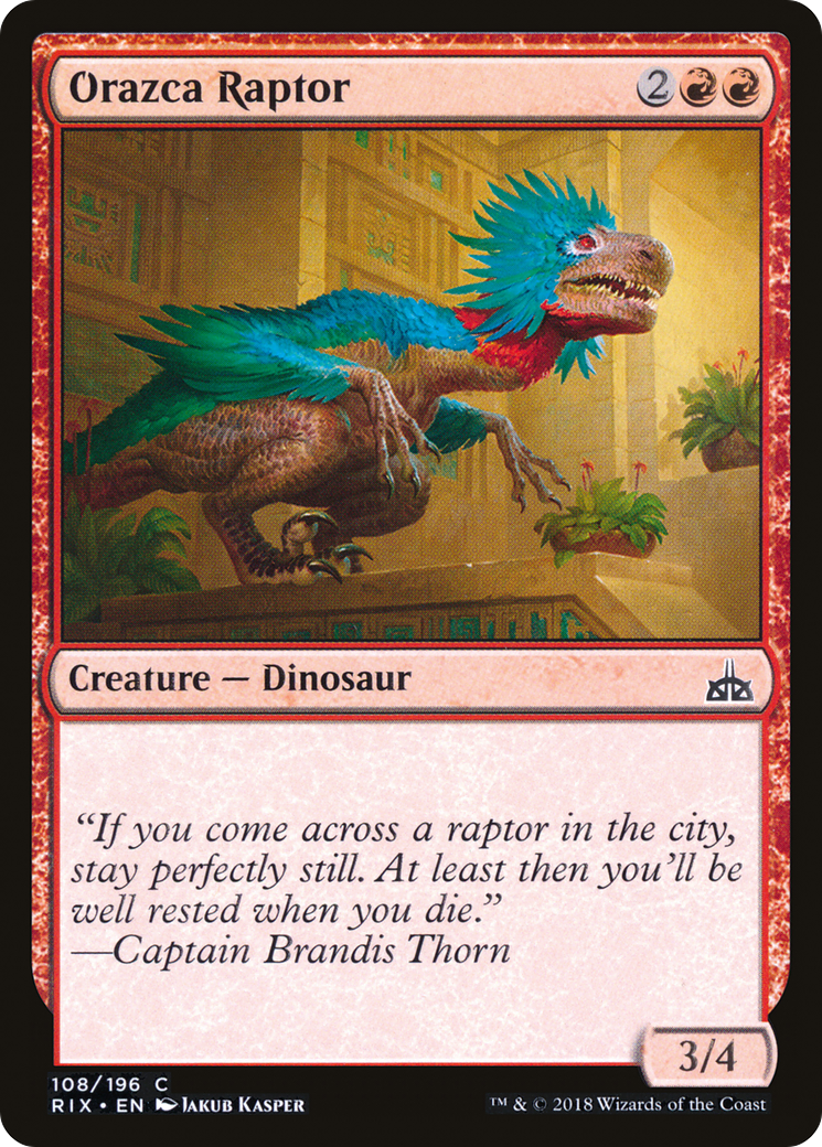 Orazca Raptor (RIX-108) [Rivals of Ixalan] Foil MTG Single Wizards of the Coast