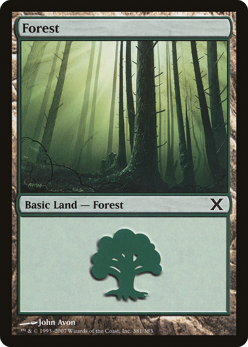 Forest (10E-381) [Tenth Edition] MTG Single Wizards of the Coast