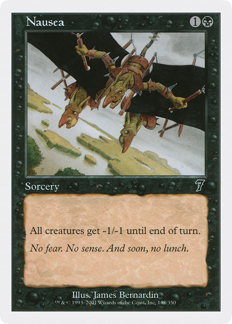 Nausea (7ED-148) [7th Edition] MTG Single Wizards of the Coast