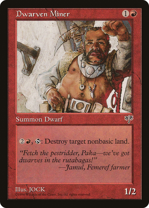 Dwarven Miner (MIR-169) [Mirage] MTG Single Wizards of the Coast