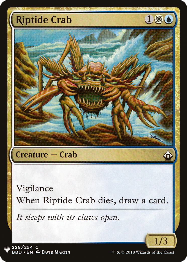 Riptide Crab (LIST-BBD-228) [Mystery Booster] The List MTG Single Wizards of the Coast