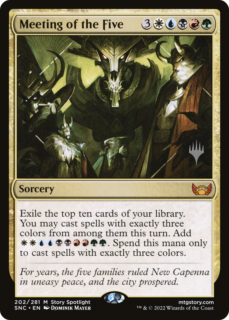 Meeting of the Five (PPSNC-202P) [Streets of New Capenna Promos] Foil MTG Single Wizards of the Coast