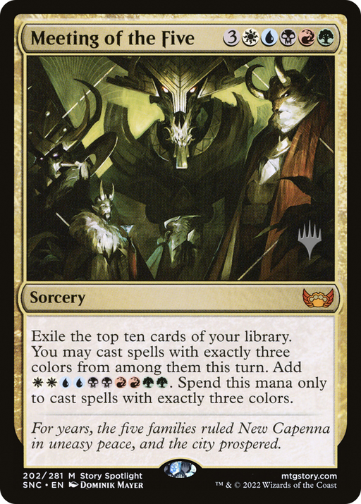 Meeting of the Five (PPSNC-202P) [Streets of New Capenna Promos] MTG Single Wizards of the Coast