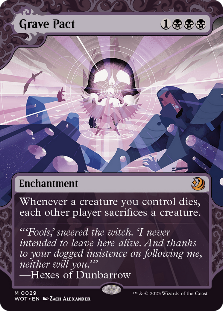 Grave Pact (WOT-029) [Wilds of Eldraine: Enchanting Tales] (Showcase) (Borderless) MTG Single Wizards of the Coast