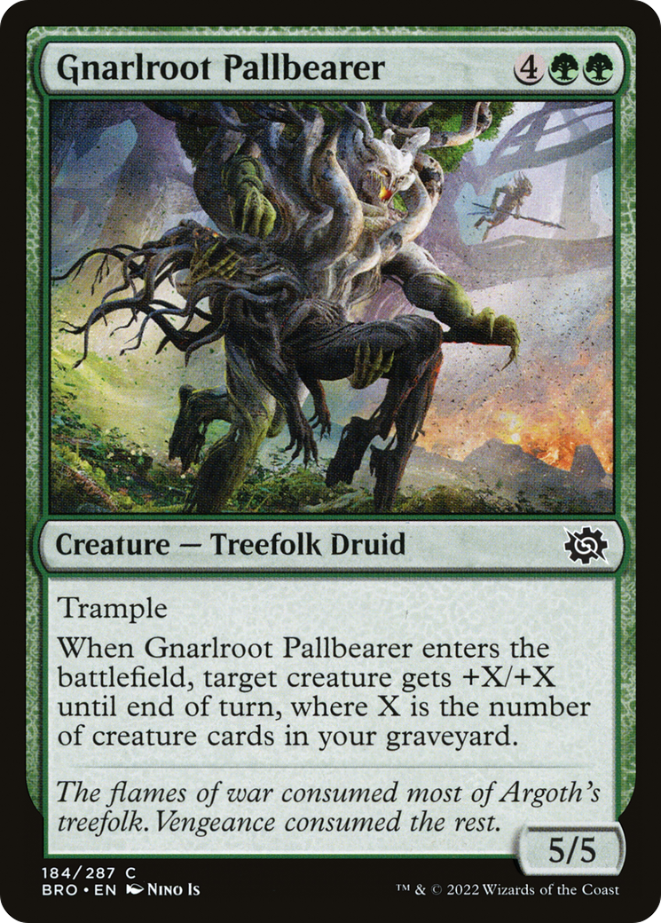 Gnarlroot Pallbearer (BRO-184) [The Brothers' War] Foil MTG Single Wizards of the Coast