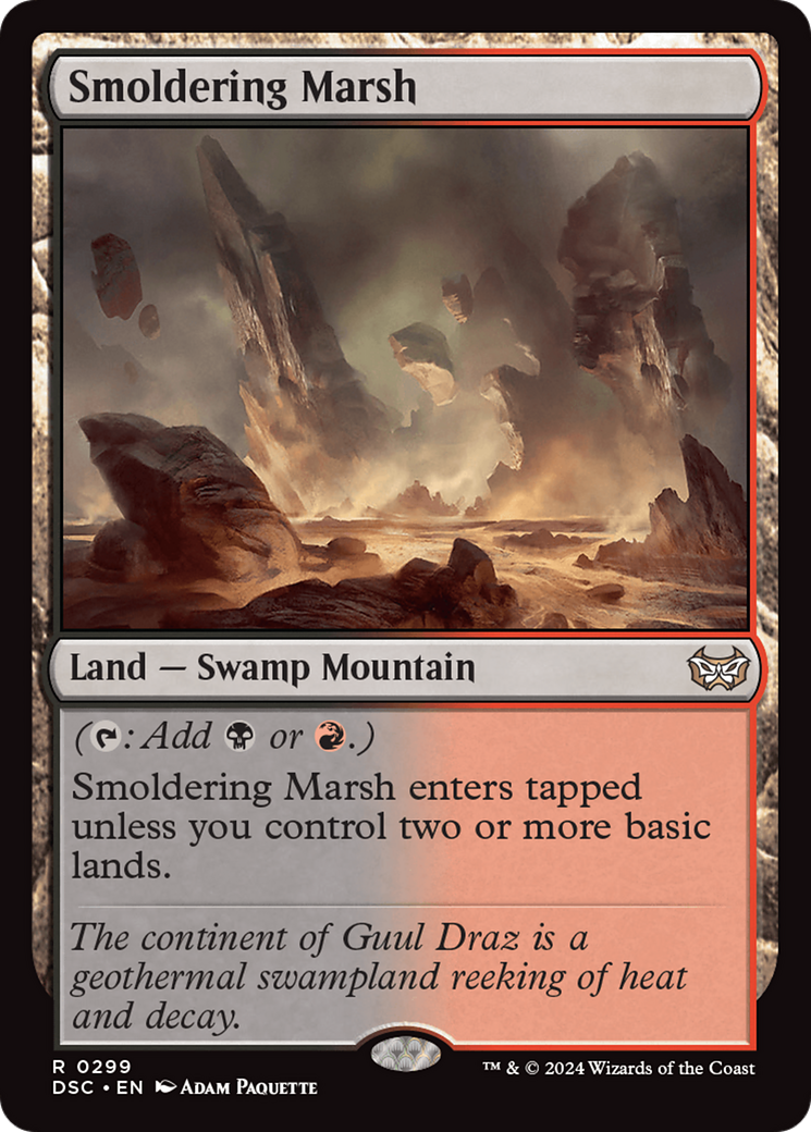 Smoldering Marsh (DSC-299) [Duskmourn: House of Horror Commander] MTG Single Wizards of the Coast