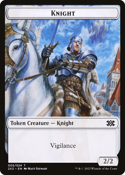 Knight (T2X2-005) [Tokens] Double Masters 2022 Tokens MTG Single Wizards of the Coast