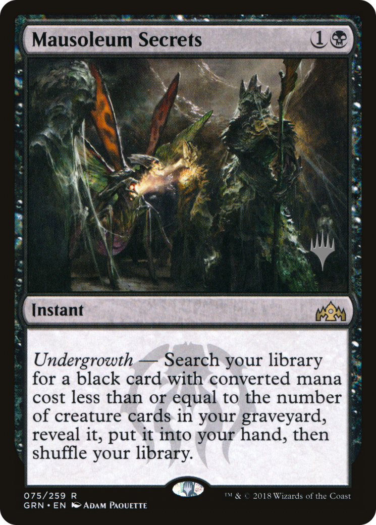 Mausoleum Secrets (PPTHB-075) [Guilds of Ravnica Promos] Foil MTG Single Wizards of the Coast