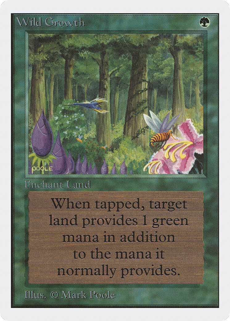Wild Growth (2ED-230) [Oldschool] Unlimited Edition MTG Single Wizards of the Coast