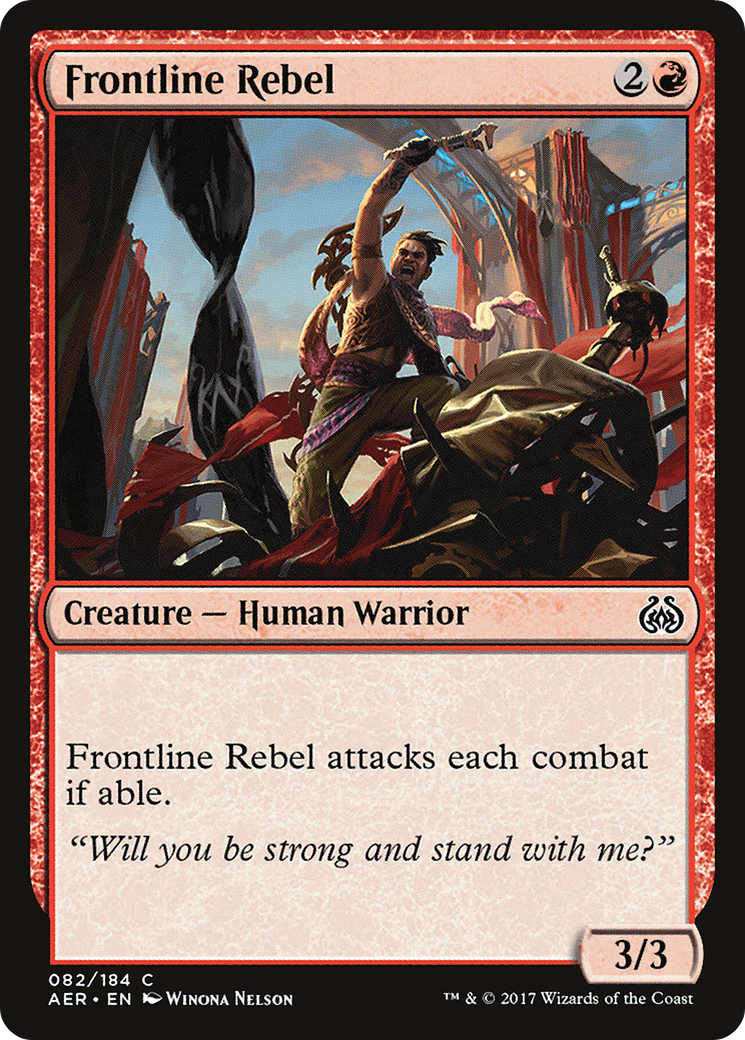 Frontline Rebel (AER-082) [Aether Revolt] Foil MTG Single Wizards of the Coast