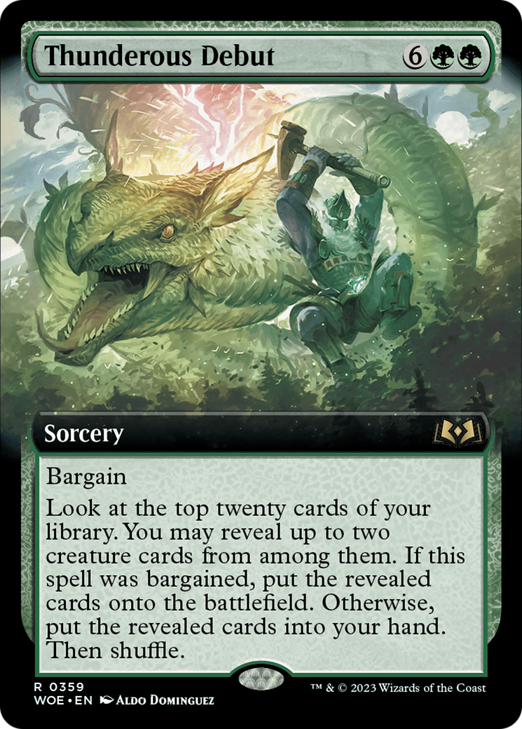 Thunderous Debut (WOE-359) [Wilds of Eldraine] (Extended Art) MTG Single Wizards of the Coast