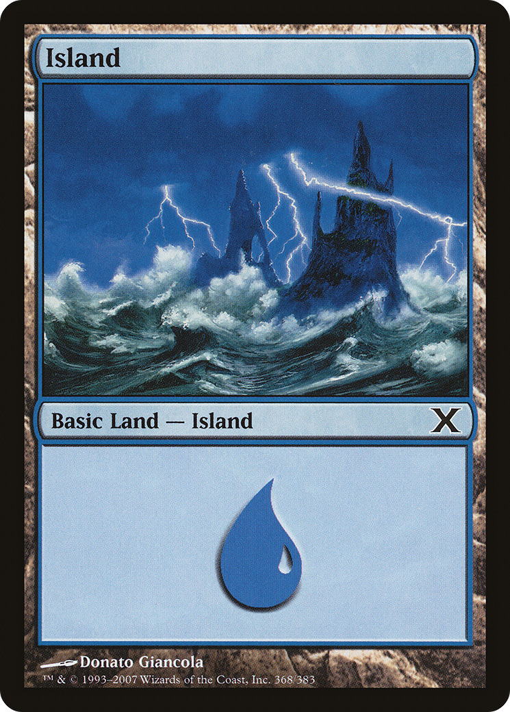 Island (368) (10E-368) [Tenth Edition] Foil MTG Single Wizards of the Coast