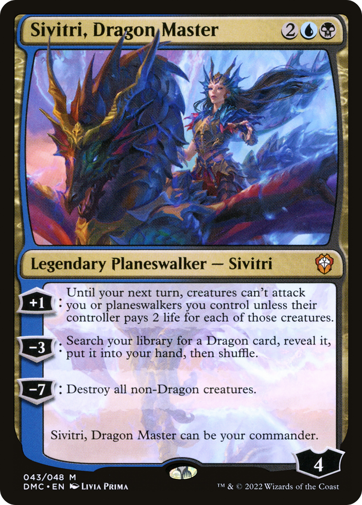 Sivitri, Dragon Master (DMC-043) [Dominaria United Commander] Foil MTG Single Wizards of the Coast