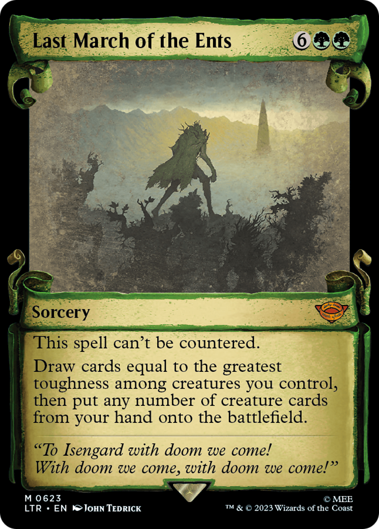 Last March of the Ents (Showcase Scrolls) (LTR-623) [The Lord of the Rings: Tales of Middle-earth] (Showcase) Foil MTG Single Wizards of the Coast