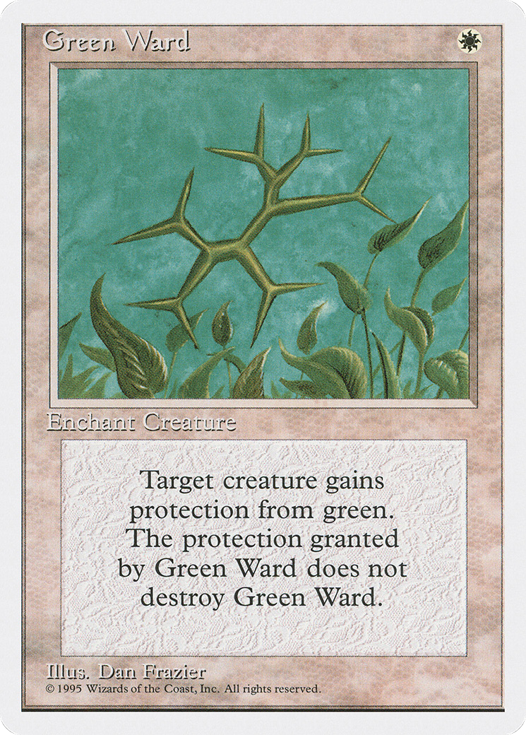 Green Ward (4ED-) [Fourth Edition] MTG Single Wizards of the Coast