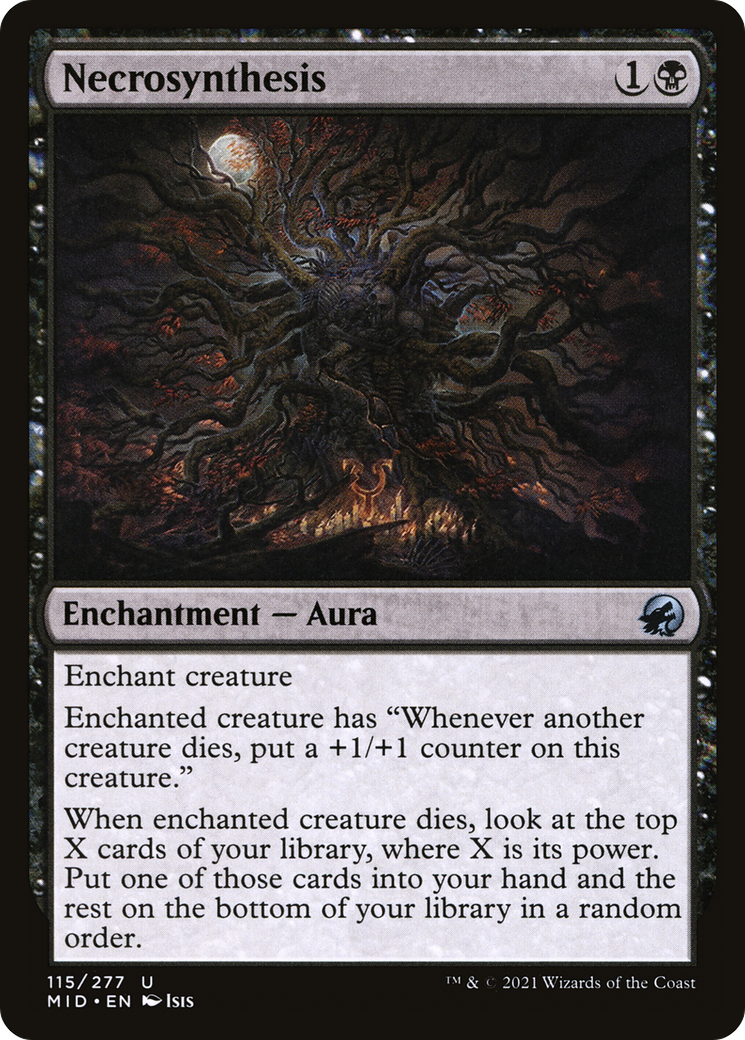 Necrosynthesis (MID-115) [Innistrad: Midnight Hunt] Foil MTG Single Wizards of the Coast