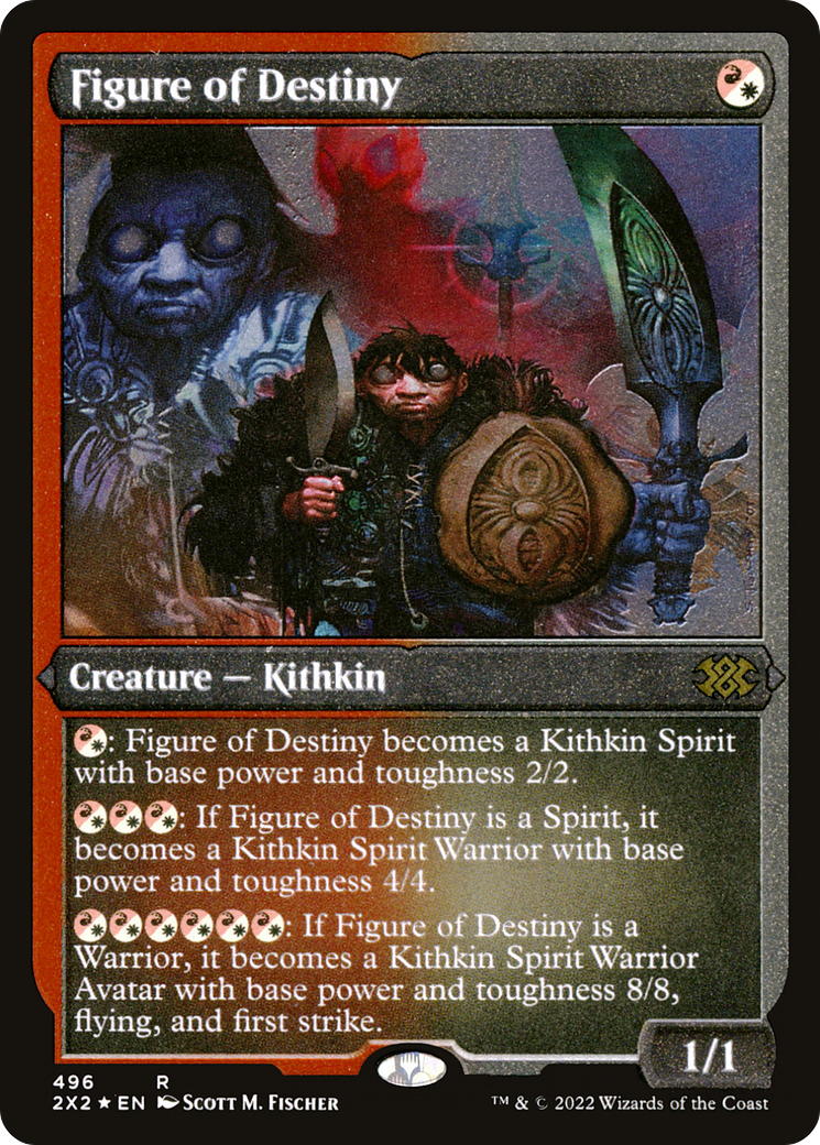 Figure of Destiny (Foil Etched) (2X2-496) [Double Masters 2022] Foil MTG Single Wizards of the Coast