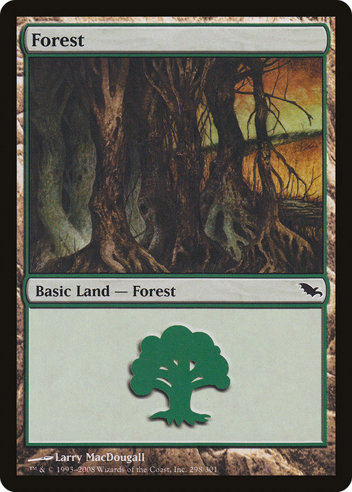 Forest (SHM-298) [Shadowmoor] Foil MTG Single Wizards of the Coast