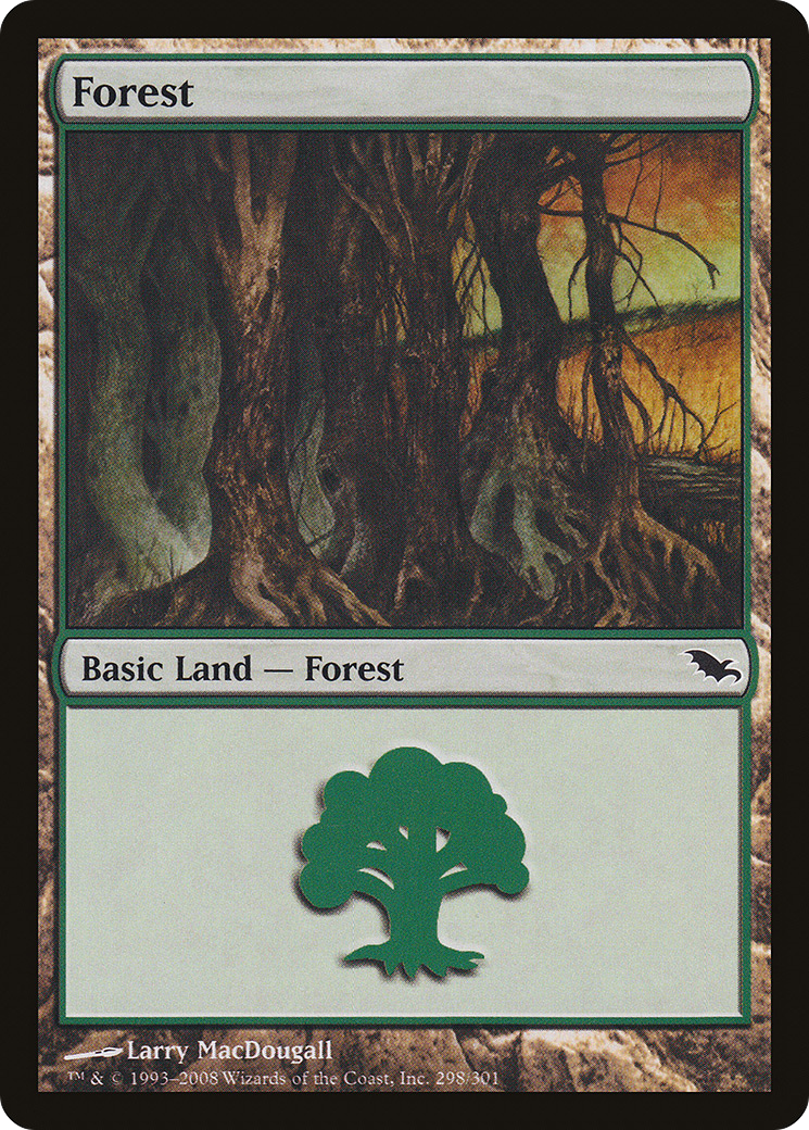 Forest (SHM-298) [Shadowmoor] MTG Single Wizards of the Coast