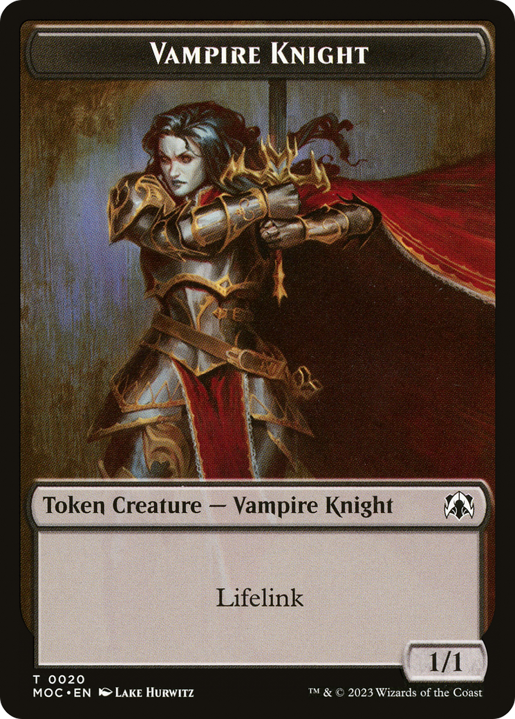 Vampire Knight (TMOC-020) [Tokens] March of the Machine Commander Tokens MTG Single Wizards of the Coast