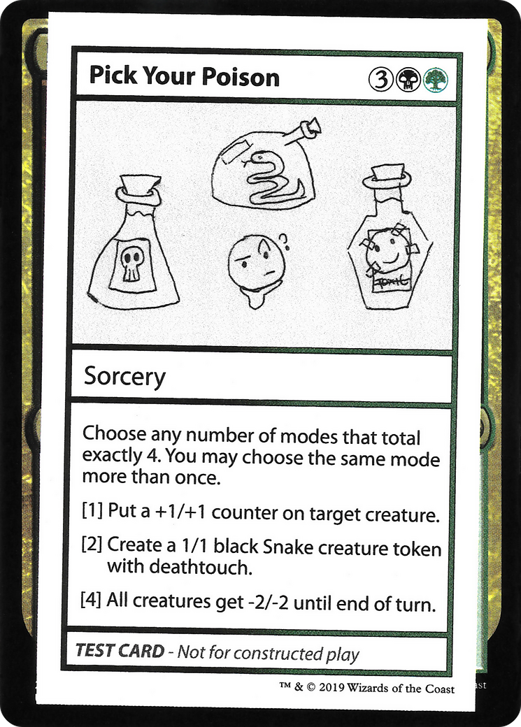 Pick Your Poison (CMB1-097) [Mystery Booster] Playtest Cards 2021 MTG Single Wizards of the Coast