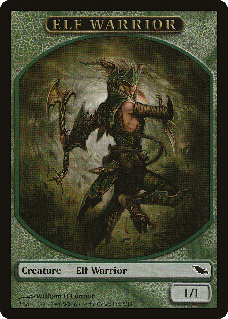 Elf Warrior Token (5) (SHM-005) [Tokens] Shadowmoor Tokens MTG Single Wizards of the Coast