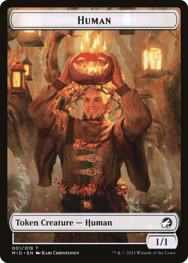 Human (TMID-001) [Tokens] Innistrad: Midnight Hunt Tokens Foil MTG Single Wizards of the Coast