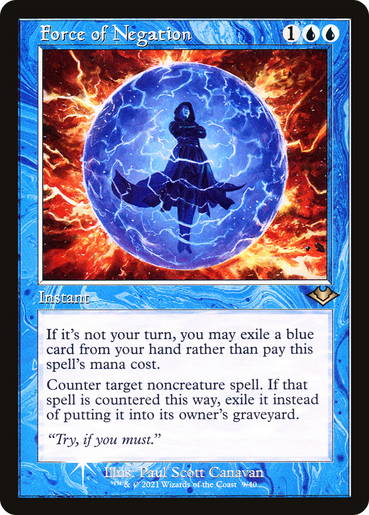 Force of Negation (MH1-009) [Modern Horizons 1 Timeshifts] Foil MTG Single Wizards of the Coast