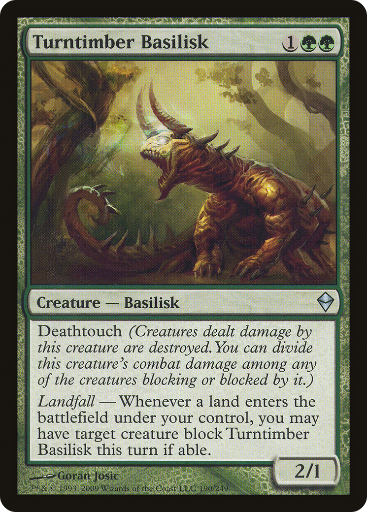 Turntimber Basilisk (ZEN-190) [Zendikar] MTG Single Wizards of the Coast