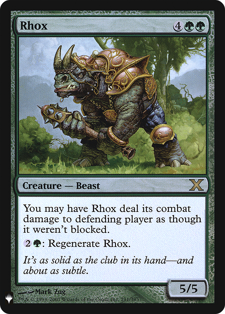 Rhox (LIST-10E-291) [Mystery Booster] The List Foil MTG Single Wizards of the Coast